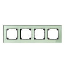 Рамка 4 поста Schneider Electric MTN404404 Merten System M-Elegance, смарагдовий, скло