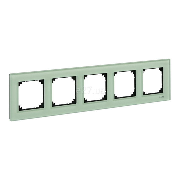 Рамка 5 постів Schneider Electric MTN404504 Merten System M-Elegance, смарагдовий, скло · Schneider Electric · schneider-electric-mtn404504