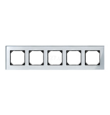 Рамка 5 постів Schneider Electric MTN4050-3260 Merten System M-Elegance, алмаз, скло