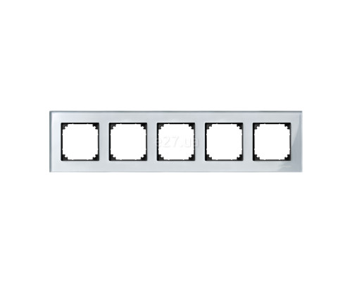 Рамка 5 постів Schneider Electric MTN4050-3260 Merten System M-Elegance, алмаз, скло