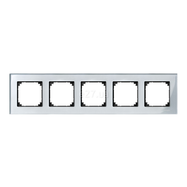 Рамка 5 постів Schneider Electric MTN4050-3260 Merten System M-Elegance, алмаз, скло · Schneider Electric · schneider-electric-mtn4050-3260