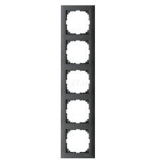 Рамка 5 постів Schneider Electric MTN4050-3614 Merten System M-Pure, антрацит, пластик