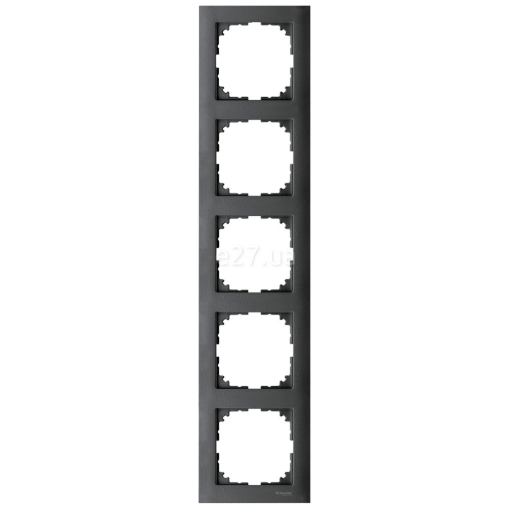 Рамка 5 постів Schneider Electric MTN4050-3614 Merten System M-Pure, антрацит, пластик · Schneider Electric · schneider-electric-mtn4050-3614