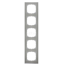 Рамка 5 постів Schneider Electric MTN4050-3646 Merten System M-Pure Decor, нержавіюча сталь/алюміній, пластик