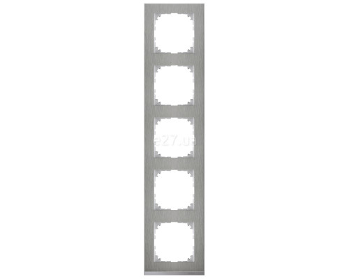 Рамка 5 постів Schneider Electric MTN4050-3646 Merten System M-Pure Decor, нержавіюча сталь/алюміній, пластик