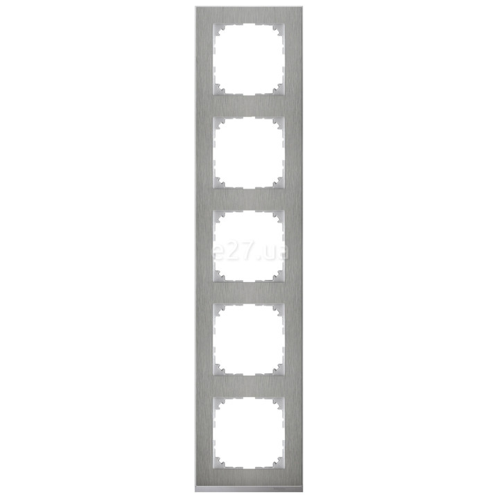 Рамка 5 постів Schneider Electric MTN4050-3646 Merten System M-Pure Decor, нержавіюча сталь/алюміній, пластик · Schneider Electric · schneider-electric-mtn4050-3646