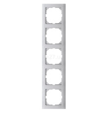 Рамка 5 постів Schneider Electric MTN4050-3660 Merten System M-Pure, алюміній, пластик