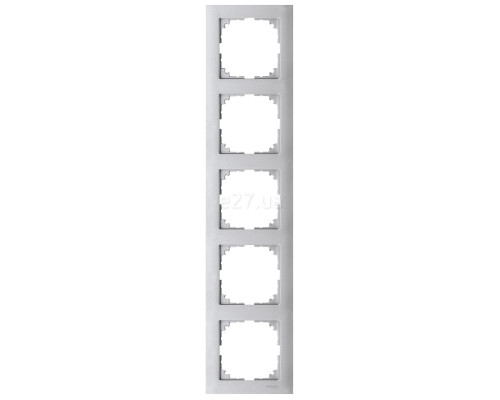 Рамка 5 постів Schneider Electric MTN4050-3660 Merten System M-Pure, алюміній, пластик