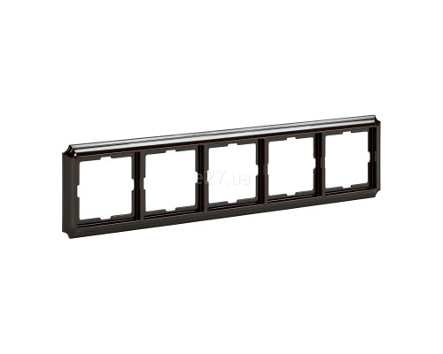Рамка 5 постів Schneider Electric MTN4050-4715 Merten Antique, коричневий