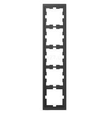 Рамка 5 постів Schneider Electric MTN4050-6534 Merten D-Life, антрацит, пластик
