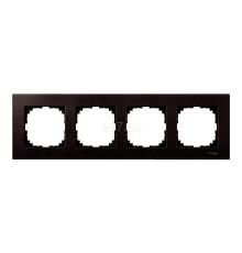 Рамка 4 поста Schneider Electric MTN4054-3471 Merten System M-Elegance, венге, дерево