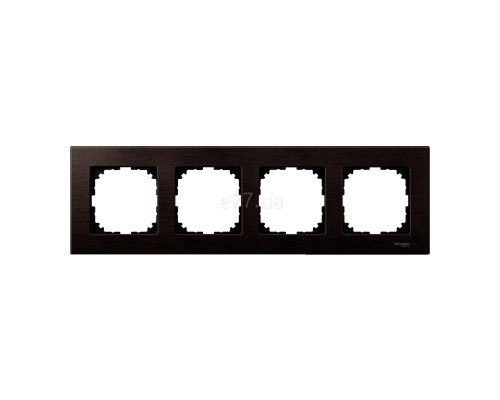 Рамка 4 поста Schneider Electric MTN4054-3471 Merten System M-Elegance, венге, дерево