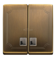 Лицьова панель вимикача Schneider Electric MTN413543 Merten Antique, антична латунь