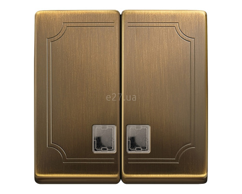 Лицьова панель вимикача Schneider Electric MTN413543 Merten Antique, антична латунь