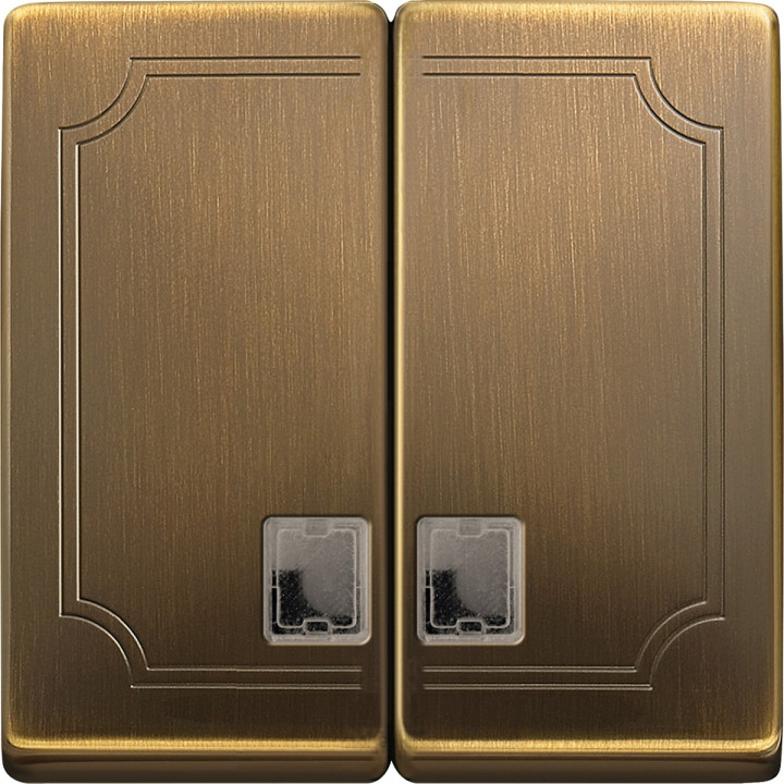 Лицьова панель вимикача Schneider Electric MTN413543 Merten Antique, антична латунь · Schneider Electric · schneider-electric-mtn413543
