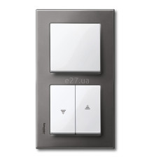 Лицьова панель вимикача для жалюзі Schneider Electric MTN432419 Merten System M, полярно-білий, пластик