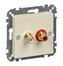 Розетка RCA Schneider Electric MTN4350-0344 Merten System M, бежевий, пластик, для врізного монтажу