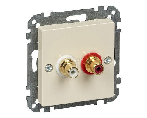 Розетка RCA Schneider Electric MTN4350-0344 Merten System M, бежевий, пластик, для врізного монтажу