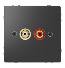 Розетка RCA Schneider Electric MTN4350-6034 Merten D-Life, антрацит, пластик, для врізного монтажу