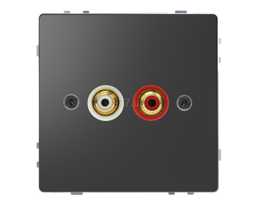Розетка RCA Schneider Electric MTN4350-6034 Merten D-Life, антрацит, пластик, для врізного монтажу