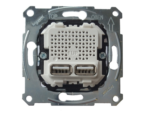Розетка USB Schneider Electric MTN4366-0100 Merten, для врізного монтажу