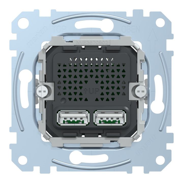 Розетка USB Schneider Electric MTN4366-0100 Merten, для врізного монтажу · Schneider Electric · schneider-electric-mtn4366-0100