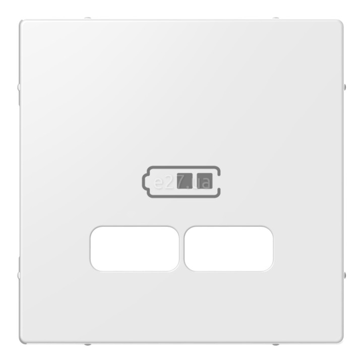 Лицьова панель USB-розетки Schneider Electric MTN4367-0319 Merten System M, полярно-білий, пластик · Schneider Electric · schneider-electric-mtn4367-0319
