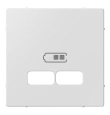 Лицьова панель USB-розетки Schneider Electric MTN4367-0325 Merten System M, активний білий, пластик
