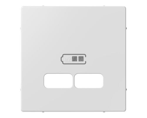 Лицьова панель USB-розетки Schneider Electric MTN4367-0325 Merten System M, активний білий, пластик