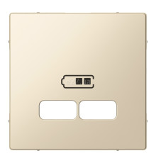 Лицьова панель USB-розетки Schneider Electric MTN4367-0344 Merten System M, бежевий, пластик