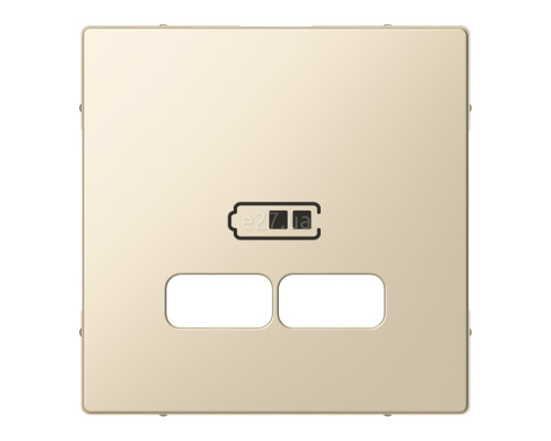 Лицьова панель USB-розетки Schneider Electric MTN4367-0344 Merten System M, бежевий, пластик