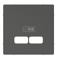 Лицьова панель USB-розетки Schneider Electric MTN4367-0414 Merten System M, антрацит, пластик