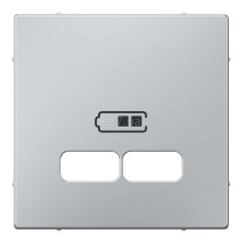 Лицьова панель USB-розетки Schneider Electric MTN4367-0460 Merten System M, алюміній, пластик · Schneider Electric · schneider-electric-mtn4367-0460
