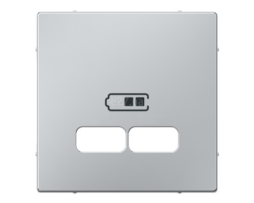 Лицьова панель USB-розетки Schneider Electric MTN4367-0460 Merten System M, алюміній, пластик