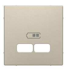 Лицьова панель USB-розетки Schneider Electric MTN4367-6033 Merten D-Life, сахара, пластик