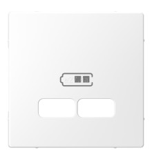 Лицьова панель USB-розетки Schneider Electric MTN4367-6035 Merten D-Life, білий лотос, пластик