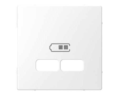 Лицьова панель USB-розетки Schneider Electric MTN4367-6035 Merten D-Life, білий лотос, пластик