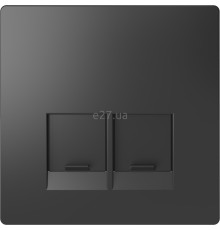 Лицьова панель розетки RJ45 Schneider Electric MTN4572-6034 Merten D-Life, антрацит, пластик