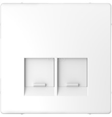 Лицьова панель розетки RJ45 Schneider Electric MTN4572-6035 Merten D-Life, білий лотос, пластик