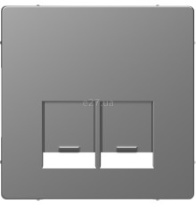 Лицьова панель розетки RJ45 Schneider Electric MTN4572-6036 Merten D-Life, нержавіюча сталь, пластик