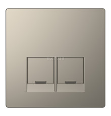 Лицьова панель розетки RJ45 Schneider Electric MTN4572-6050 Merten D-Life, нікель, метал