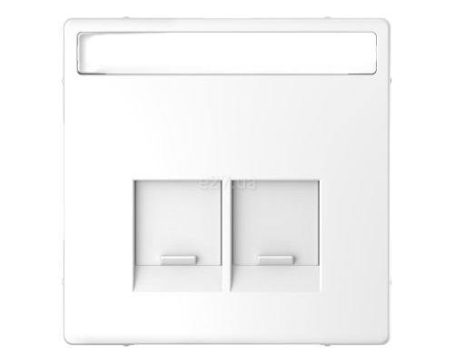 Лицьова панель розетки RJ45 Schneider Electric MTN4574-6035 Merten D-Life, білий лотос, пластик