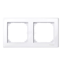 Рамка 2 поста Schneider Electric MTN478225 Merten System M-Smart, активний білий, пластик