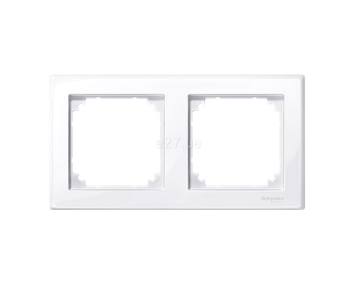 Рамка 2 поста Schneider Electric MTN478225 Merten System M-Smart, активний білий, пластик