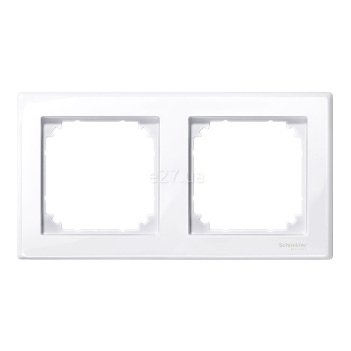 Рамка 2 поста Schneider Electric MTN478225 Merten System M-Smart, активний білий, пластик · Schneider Electric · schneider-electric-mtn478225