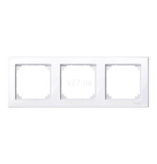 Рамка 3 поста Schneider Electric MTN478325 Merten System M-Smart, активний білий, пластик
