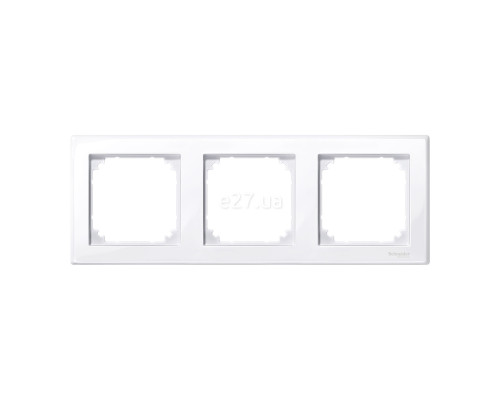 Рамка 3 поста Schneider Electric MTN478325 Merten System M-Smart, активний білий, пластик