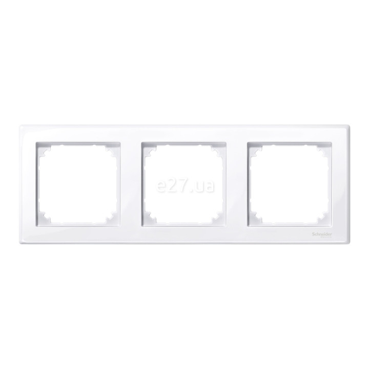 Рамка 3 поста Schneider Electric MTN478325 Merten System M-Smart, активний білий, пластик · Schneider Electric · schneider-electric-mtn478325