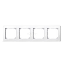 Рамка 4 поста Schneider Electric MTN478419 Merten System M-Smart, полярно-білий, пластик