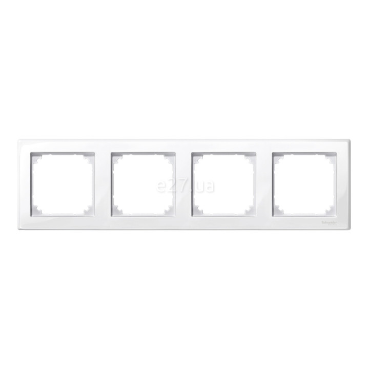 Рамка 4 поста Schneider Electric MTN478419 Merten System M-Smart, полярно-білий, пластик · Schneider Electric · schneider-electric-mtn478419